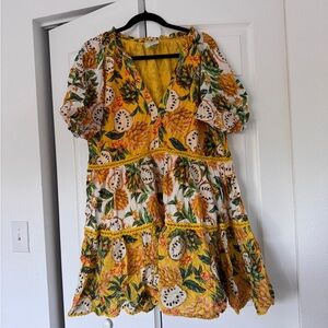 Farm Rio Biriba Mix mini dress